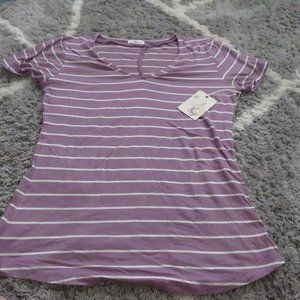 Glitz Purple Stripe Shirt  NWOT